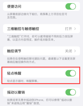 边坝苹果授权维修站分享iPhone轻点无法唤醒怎么办