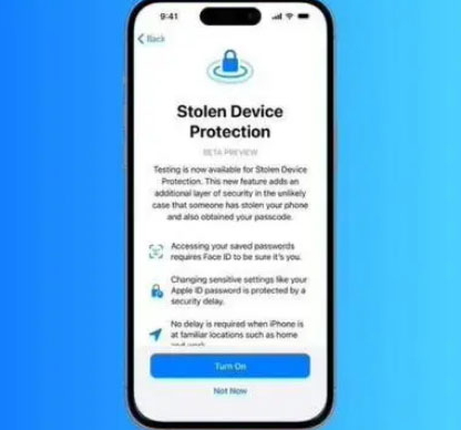 边坝苹果授权维修店分享被盗设备保护功能开启方法 