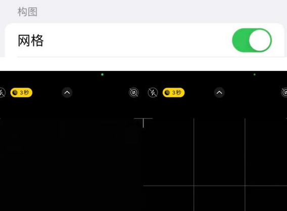 边坝苹果手机维修网点分享iPhone如何开启九宫格构图功能