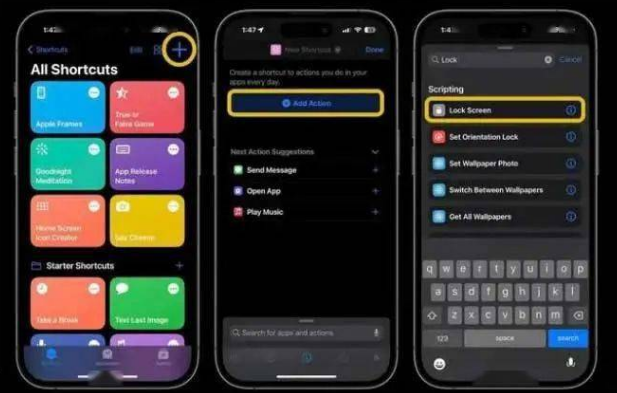 边坝苹果14锁屏维修店分享iPhone14升级iOS16.4后如何创建锁屏快捷方式 