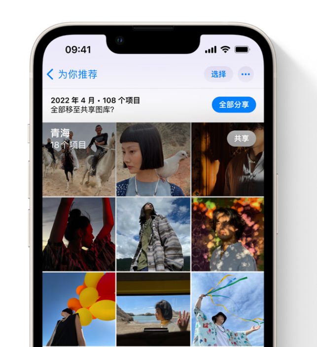 边坝苹果维修网点分享在 iPhone 上使用共享图库 